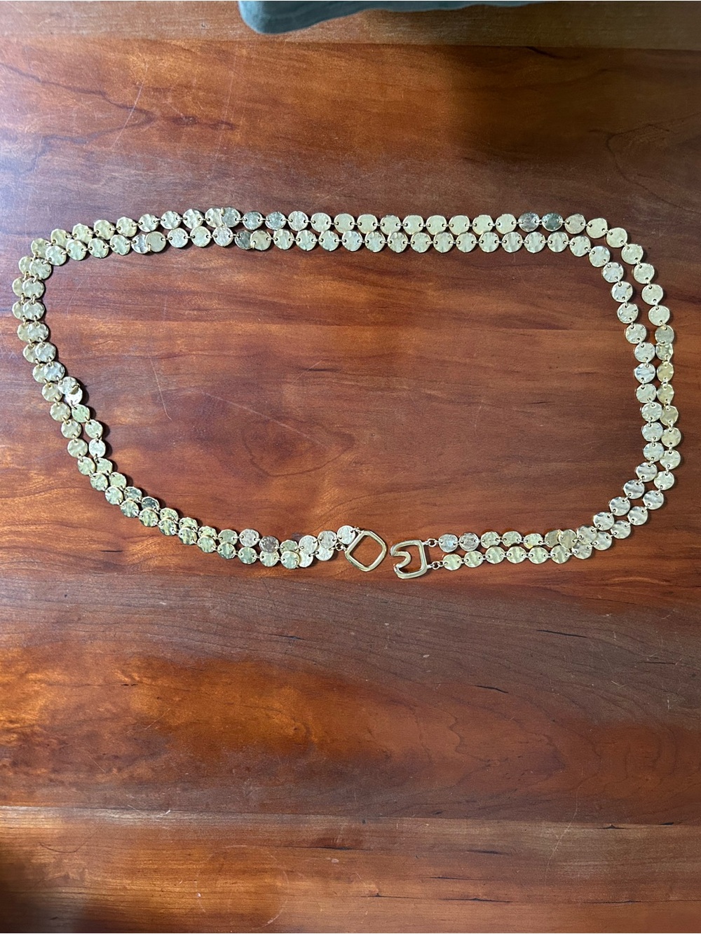 Gold Tone circular Disc Link Belt